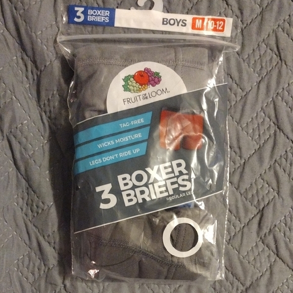 Fruit of the Loom Other - Fruit of the Loom Boys Gray, Blue, And Black Boxer Briefs Comfortable Fit